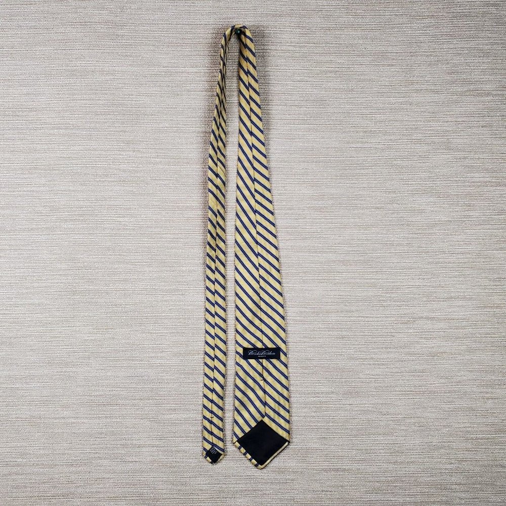 Brooks Brothers Mens Tie Striped USA Corporate Classicore Preppy Normcore - Picture 3 of 13